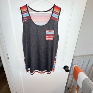 Multicolor Striped Women's Tank Top